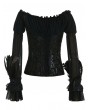 Pentagramme Black Gothic Off-the-Shoulder Corset Top for Women