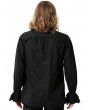 Pentagramme Black Retro Gothic Long Sleeve Loose Shirt for Men