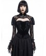 Pentagramme Black Gothic Long Sleeve Lace Bolero Jacket for Women