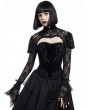 Pentagramme Black Gothic Long Sleeve Lace Bolero Jacket for Women