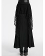 Punk Rave Black Gothic Punk Decadent Irregular Layered Fishtail Skirt
