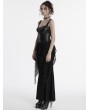 Punk Rave Black Gothic Punk Decadent Irregular Layered Fishtail Skirt