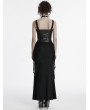 Punk Rave Black Gothic Punk Decadent Irregular Layered Fishtail Skirt