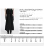 Punk Rave Black Gothic Punk Decadent Irregular Layered Fishtail Skirt