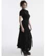 Punk Rave Black Decadent Gothic Punk Fishtail Long Skirt