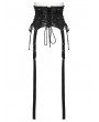 Punk Rave Black Gothic Punk Faux Leather Versatile Corset Waistband