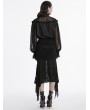 Punk Rave Black Gothic Pullover Long Sleeve Loose Shirt for Women