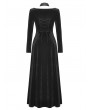 Dark in love Black Sexy Gothic Velvet Hollow High Slit Maxi Dress