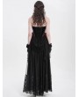 Eva Lady Red Women's Gothic Flower Decor Halter Sweetheart Top with Tulle Skirt