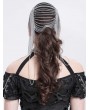 Devil Fashion Silver Gothic Punk Skull Spiked Pendant Layered Chain Headwear