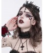 Devil Fashion Black Gothic Bead Chain Tassel Crown Headdress