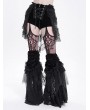 Devil Fashion Black Gothic Beaded Mesh Frilly Hot Pants for Women