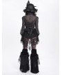 Devil Fashion Black Gothic Beaded Mesh Frilly Hot Pants for Women