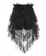 Devil Fashion Black Gothic Beaded Mesh Frilly Hot Pants for Women