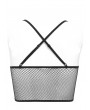 Devil Fashion Black Sexy Gothic Punk Ruched Front Vest Top for Women