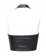 Devil Fashion Black Gothic Punk Zip Buckled Sweetheart Halter Vest Top for Women
