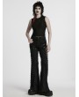 Punk Rave Black Gothic Punk Dark Detachable Wide Leg Pants for Women