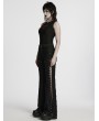 Punk Rave Black Gothic Punk Dark Detachable Wide Leg Pants for Women