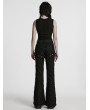 Punk Rave Black Gothic Punk Dark Detachable Wide Leg Pants for Women