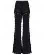 Punk Rave Black Gothic Punk Dark Detachable Wide Leg Pants for Women