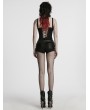 Punk Rave Black Gothic Punk Skull Studded Armor Shorts for Women