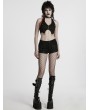 Punk Rave Black Gothic Punk Decadent Eyelet Decor Shorts for Women