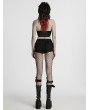 Punk Rave Black Gothic Punk Decadent Eyelet Decor Shorts for Women