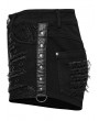 Punk Rave Black Gothic Punk Decadent Eyelet Decor Shorts for Women