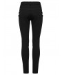 Punk Rave Black Gothic Cyberpunk Studded Patch Tight Leggings for Women