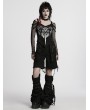 Punk Rave Black Gothic Punk Detachable Decadent Pants for Women