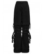 Punk Rave Black Gothic Punk Detachable Decadent Pants for Women