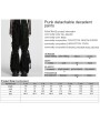 Punk Rave Black Gothic Punk Detachable Decadent Pants for Women