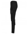 Punk Rave Black Gothic Cyberpunk Armor Patch Tight Leggings for Women