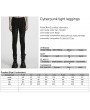 Punk Rave Black Gothic Cyberpunk Armor Patch Tight Leggings for Women