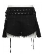 Punk Rave Black Gothic Punk 3D Pockets Denim Hollow Shorts for Women