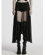 Punk Rave Black Gothic Punk Layered Two-Piece Skirt Shorts for Women