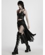 Punk Rave Black Gothic Punk Layered Two-Piece Skirt Shorts for Women