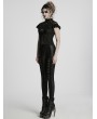 Punk Rave Black Gothic Perspective Lace Appliqued Leggings for Women