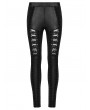 Punk Rave Black Gothic Perspective Lace Appliqued Leggings for Women