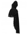Punk Rave Black Embroidered Lace Gothic Lolita Short Sleeve High-Low Party Dress