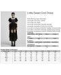 Punk Rave Black Embroidered Lace Gothic Lolita Short Sleeve High-Low Party Dress