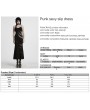 Punk Rave Black Gothic Punk Mesh Splicing Sexy Slip Long Fishtail Dress