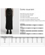 Punk Rave Black Sexy Gothic Embroidered Lace Pattern Side Slit Long Skirt
