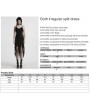 Punk Rave Black Gothic Punk Irregular Split Distressed Knit Dress