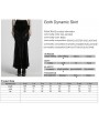 Punk Rave Black Gothic Lace Mesh Splicing Long Fishtail Velvet Skirt