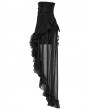Punk Rave Black Gothic Cinching High Waist Ruffled Chiffon Corset Skirt