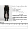Punk Rave Black Gothic Cinching High Waist Ruffled Chiffon Corset Skirt