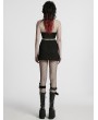 Punk Rave Black Gothic Punk Detachable Sexy Halter Neck Dress