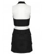 Punk Rave Black Gothic Punk Detachable Sexy Halter Neck Dress
