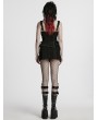 Punk Rave Black Gothic Decadent Punk Studded Denim Mini Skirt